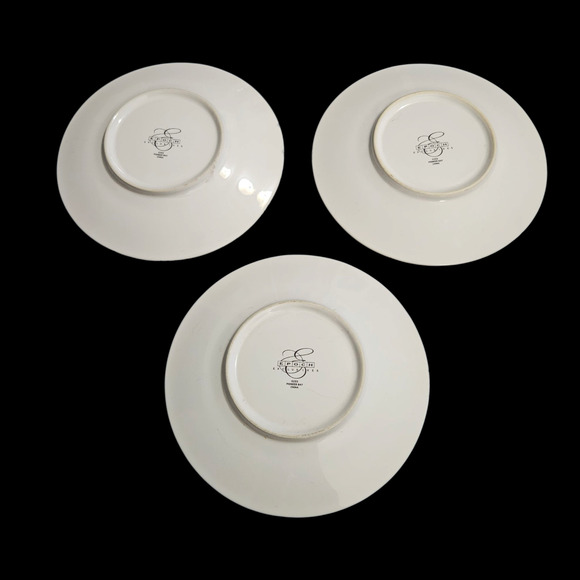 Epoch Exclusives Pioneer Bay 8.25" Plates Set of 3 Nautical Coastal Scene China - Picture 3 of 4